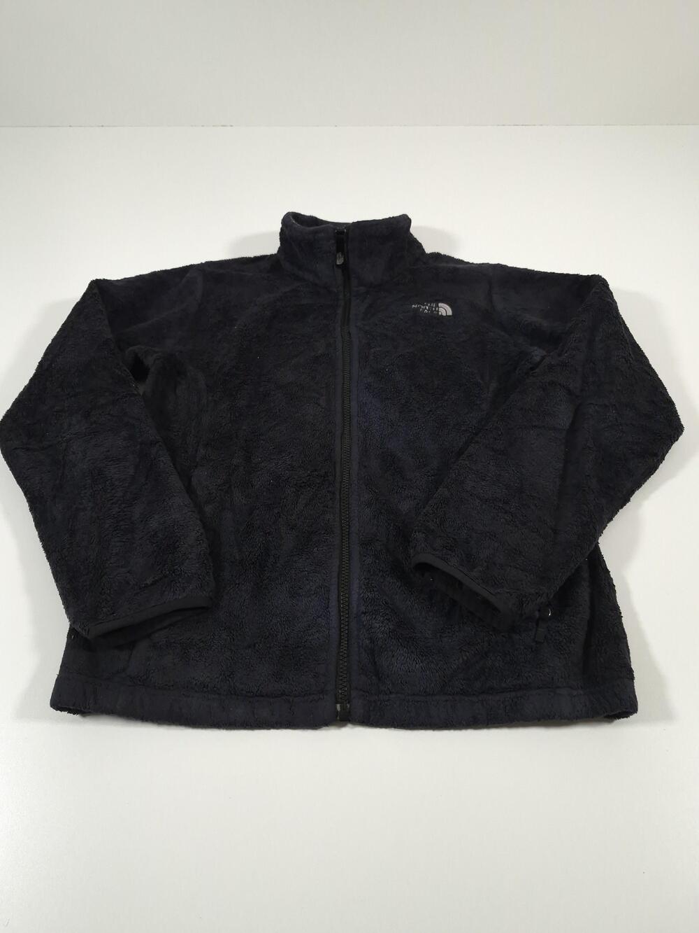 The North Face Fleece Jacket Girls XL 18 Black Full Zip Soft Plush Warm
